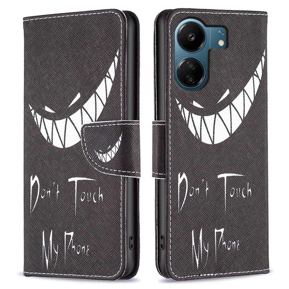 For Xiaomi Redmi 13C 4G / 13C 5G / 13R 5G / Poco M6 5G / Poco C65 4G Case PU Leather Pattern Printed Smart Phone Wallet Cover