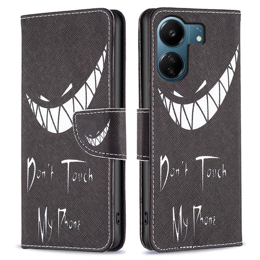 For Xiaomi Redmi 13C 4G / 13C 5G / 13R 5G / Poco M6 5G / Poco C65 4G Case PU Leather Pattern Printed Smart Phone Wallet Cover