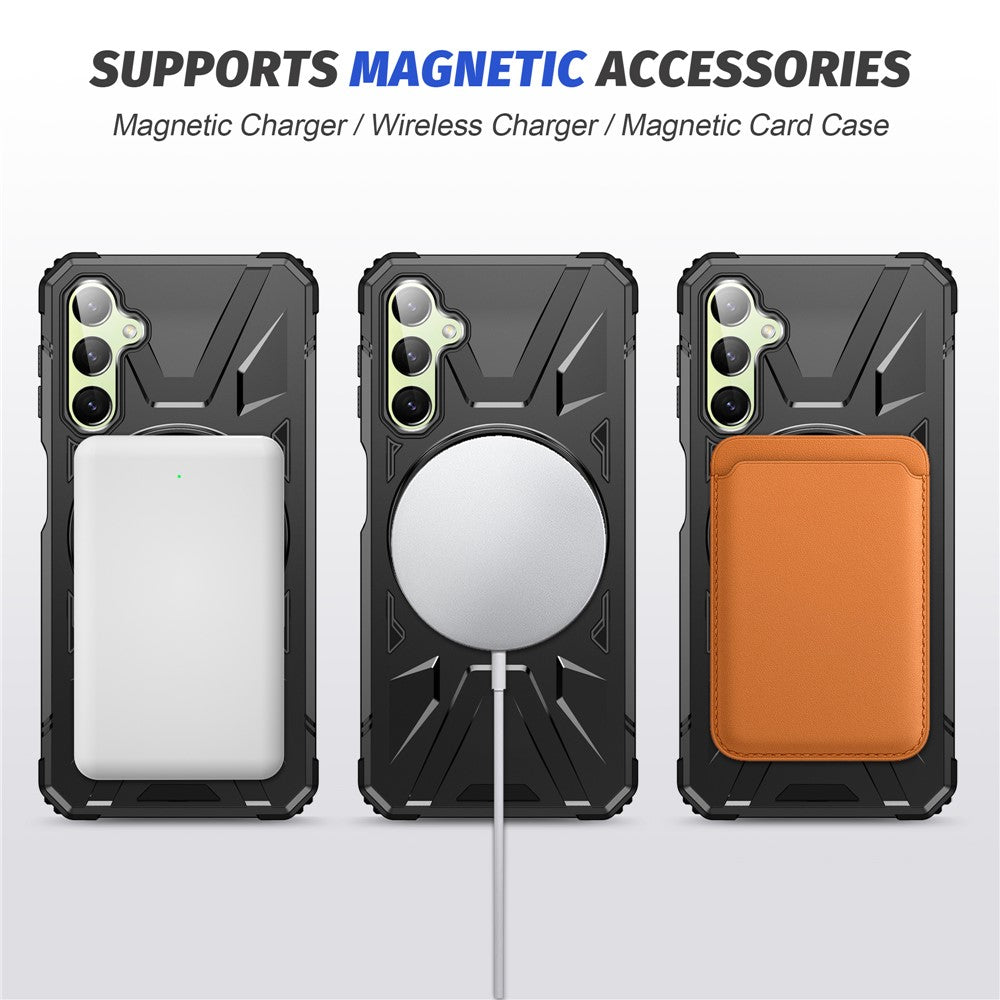 Galaxy A24 4G Magnetische Hülle – Stoßfest, mit Kameraschutz & Ständer