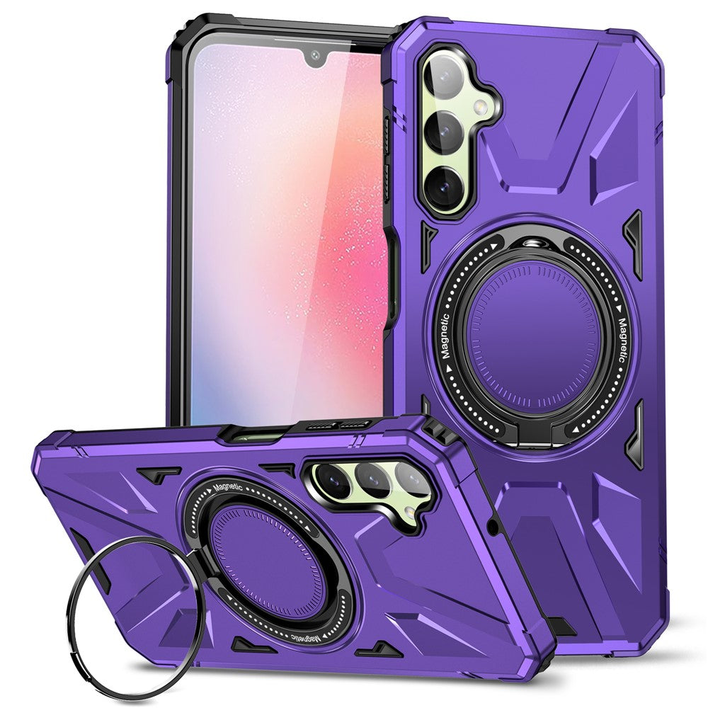 Galaxy A24 4G Magnetische Hülle – Stoßfest, mit Kameraschutz & Ständer