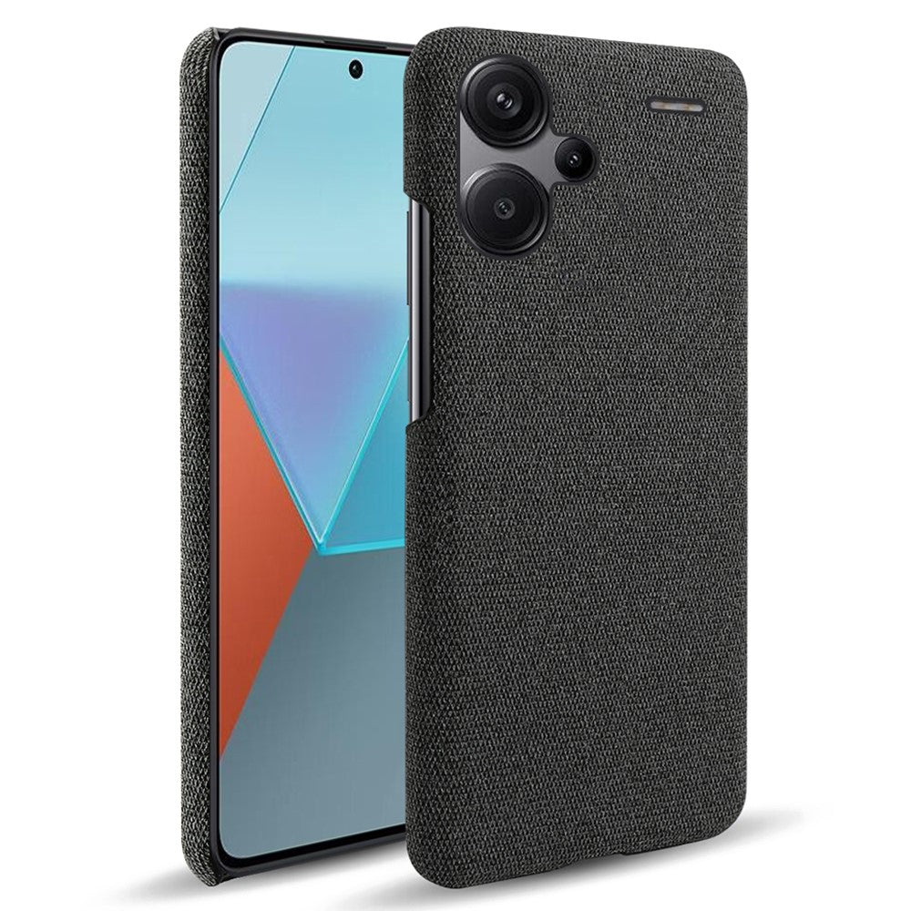 For Xiaomi Redmi Note 13 Pro+ 5G Slim-fit Case Smartphone Cover Shockproof Cloth+PC Phone Shell