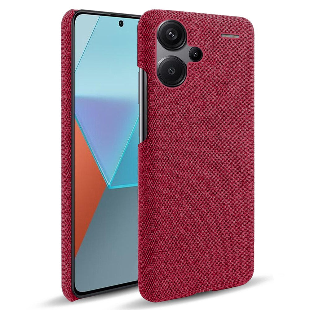 For Xiaomi Redmi Note 13 Pro+ 5G Slim-fit Case Smartphone Cover Shockproof Cloth+PC Phone Shell