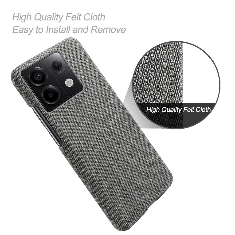 For Xiaomi Redmi Note 13 Pro 5G / Poco X6 5G Case Shockproof Phone Cover Cloth+PC Mobile Phone Shell
