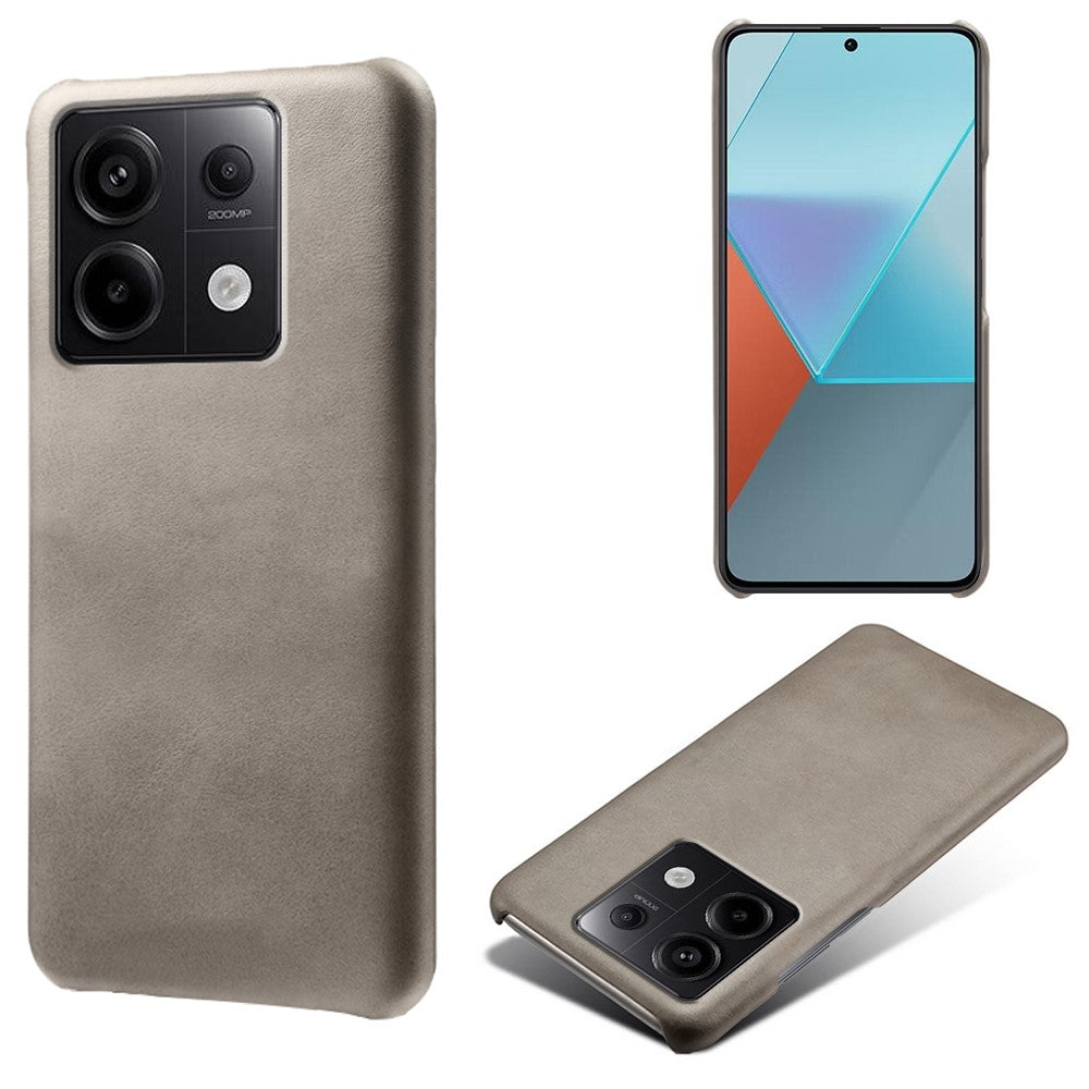 For Xiaomi Redmi Note 13 Pro 5G / Poco X6 5G Case Calf Texture Anti-Scratch PU+PC Phone Shell
