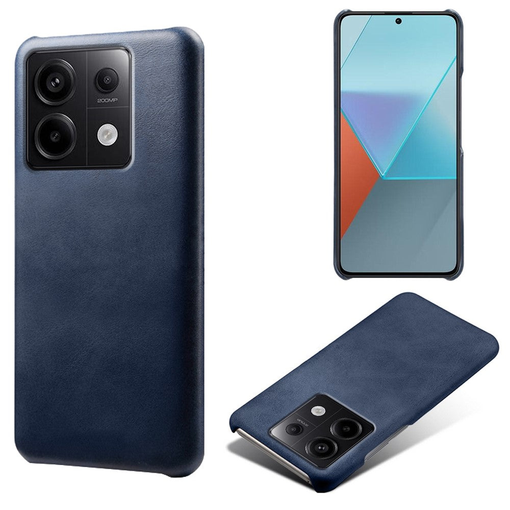 For Xiaomi Redmi Note 13 Pro 5G / Poco X6 5G Case Calf Texture Anti-Scratch PU+PC Phone Shell