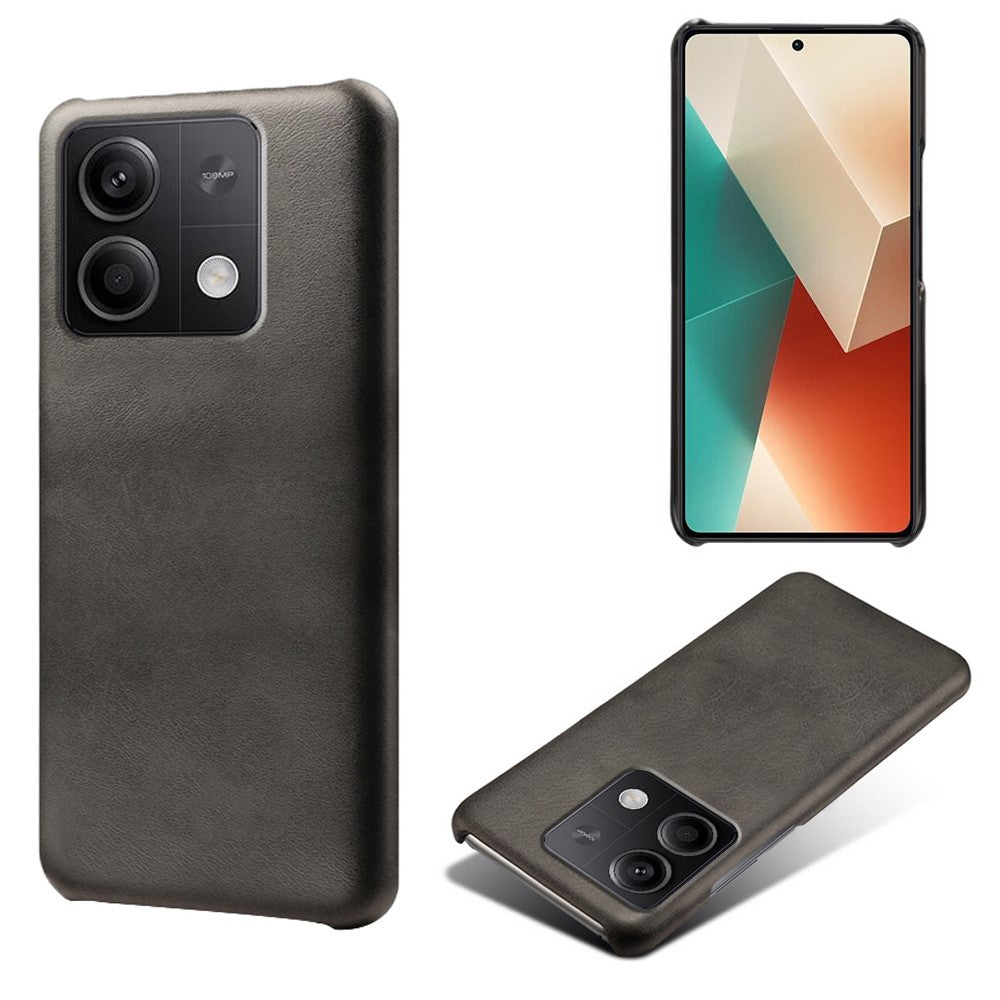 For Xiaomi Redmi Note 13 5G Case Calf Texture Anti-Drop PU+PC Phone Shell