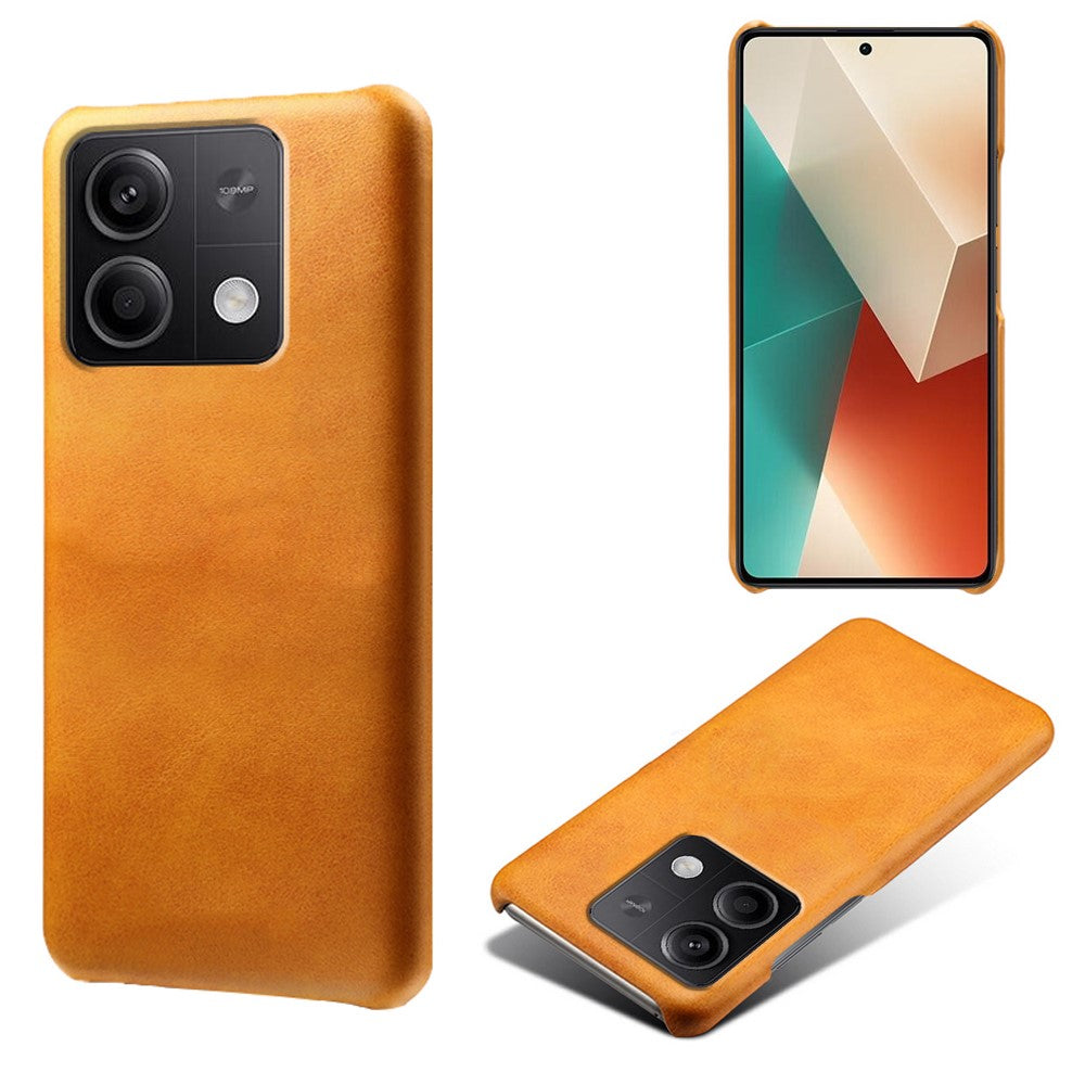 For Xiaomi Redmi Note 13 5G Case Calf Texture Anti-Drop PU+PC Phone Shell