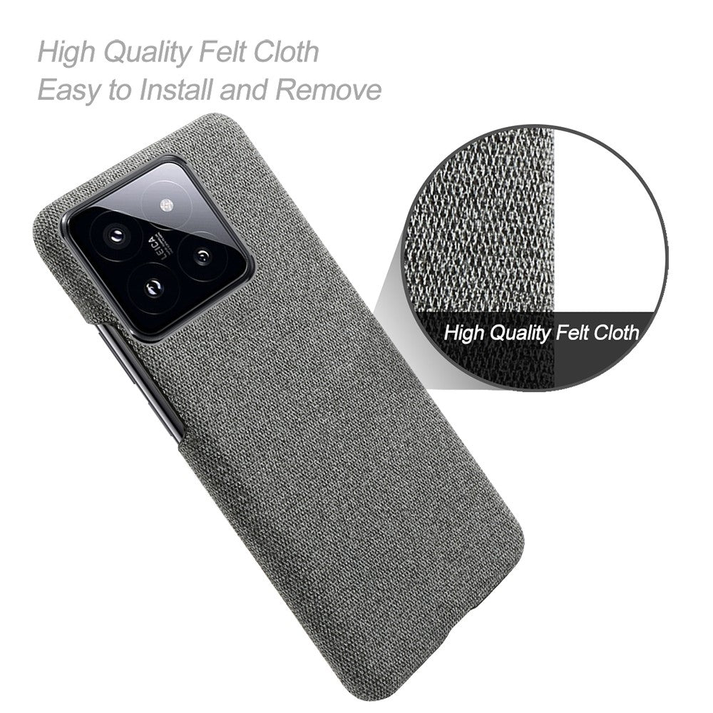 For Xiaomi 14 Pro Anti-Scratch Phone Case Cloth+PC Shell Phone Cover
