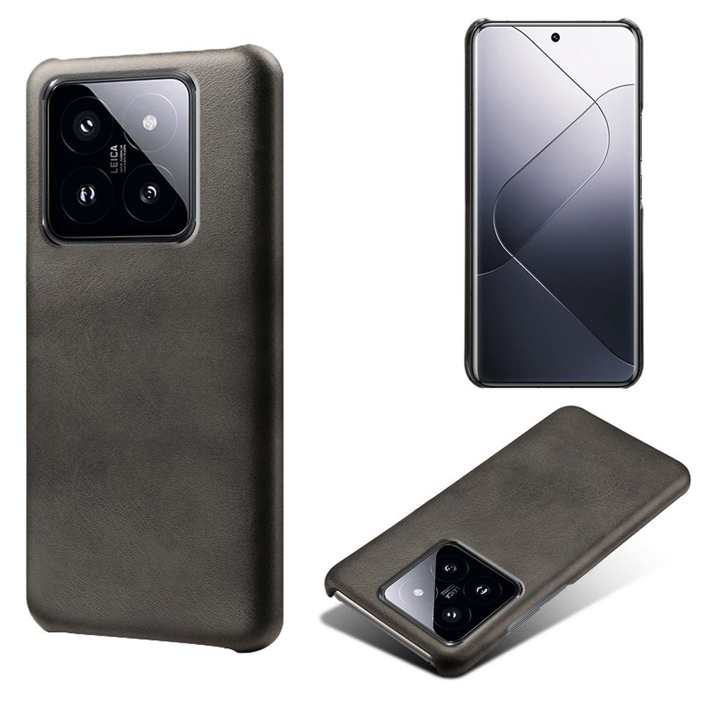 For Xiaomi 14 Case Calf Texture PU Leather + PC Phone Shockproof Cover