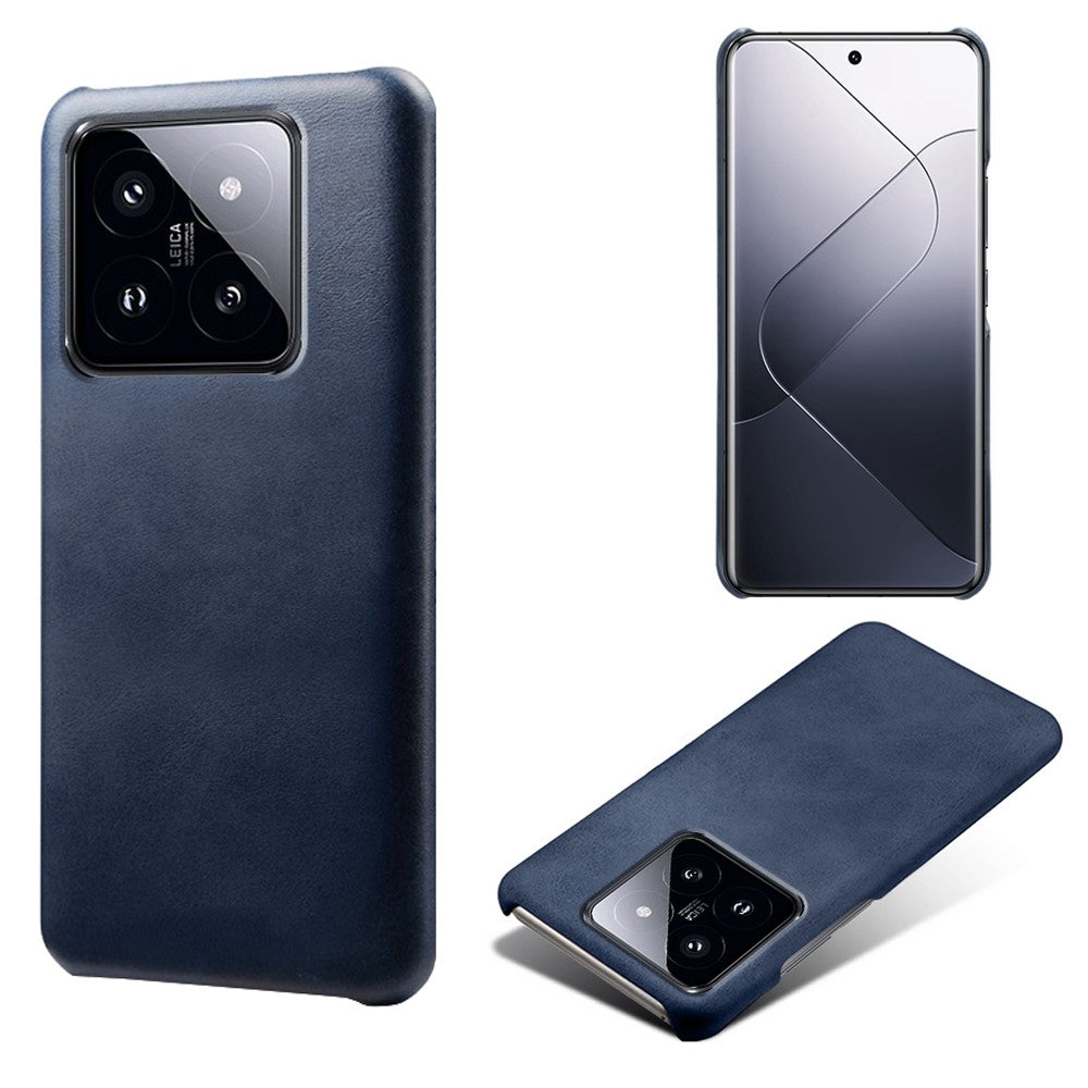 For Xiaomi 14 Case Calf Texture PU Leather + PC Phone Shockproof Cover