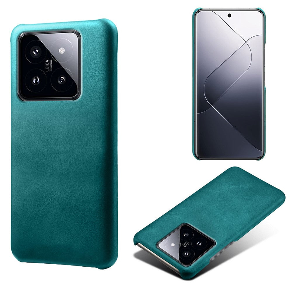 For Xiaomi 14 Case Calf Texture PU Leather + PC Phone Shockproof Cover
