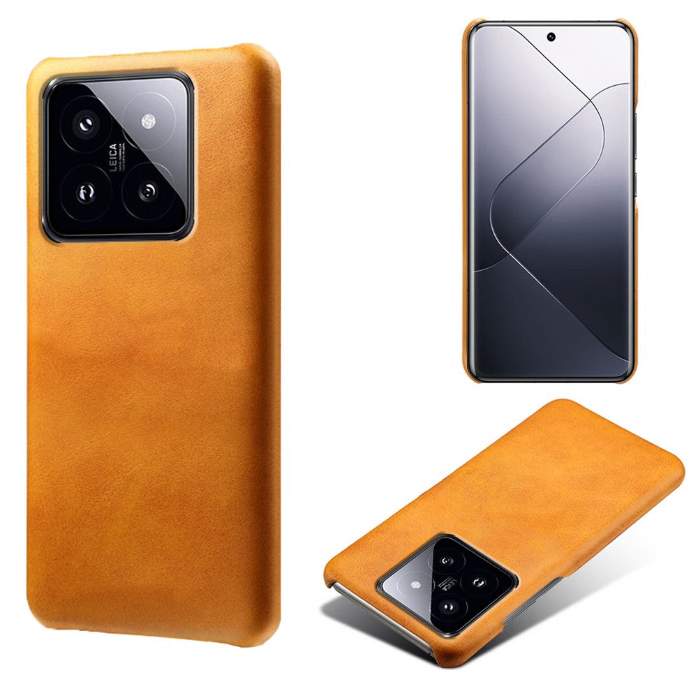 For Xiaomi 14 Pro Slim-Fit PU Leather + PC Calf Texture Case Protective Phone Cover