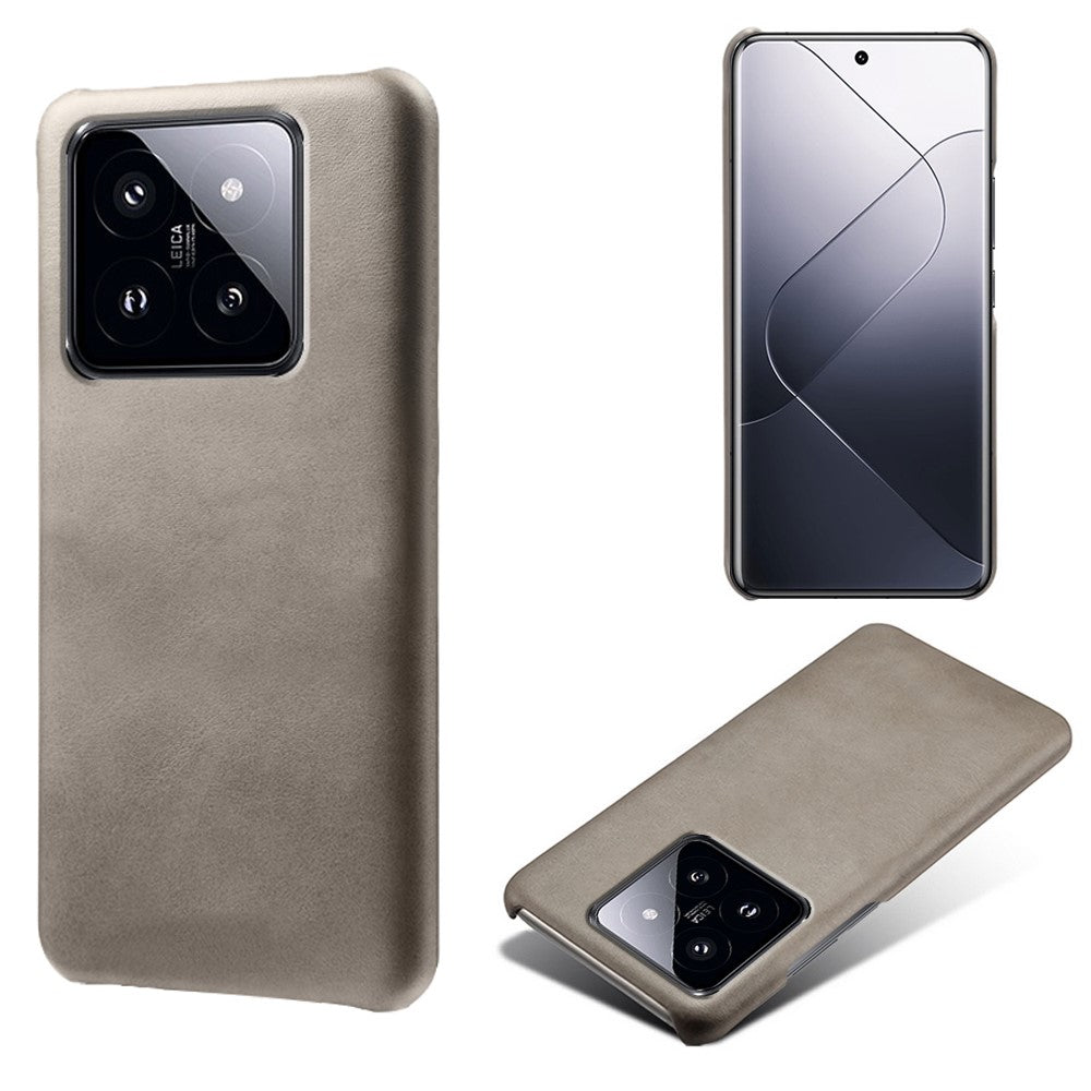 For Xiaomi 14 Pro Slim-Fit PU Leather + PC Calf Texture Case Protective Phone Cover