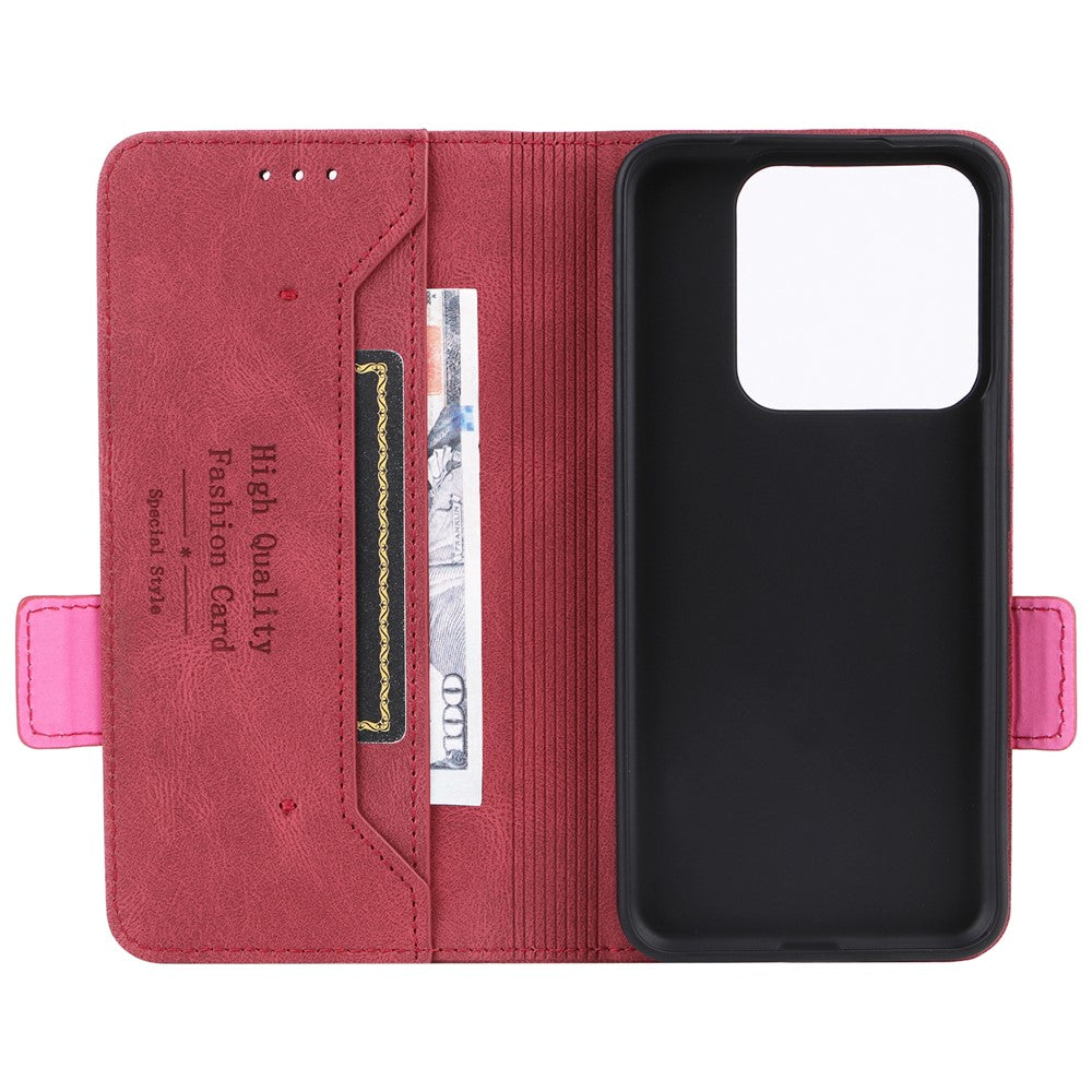 For Xiaomi 14 Case Wallet Hardware Decor PU Leather Scratch-resistant Phone Shell