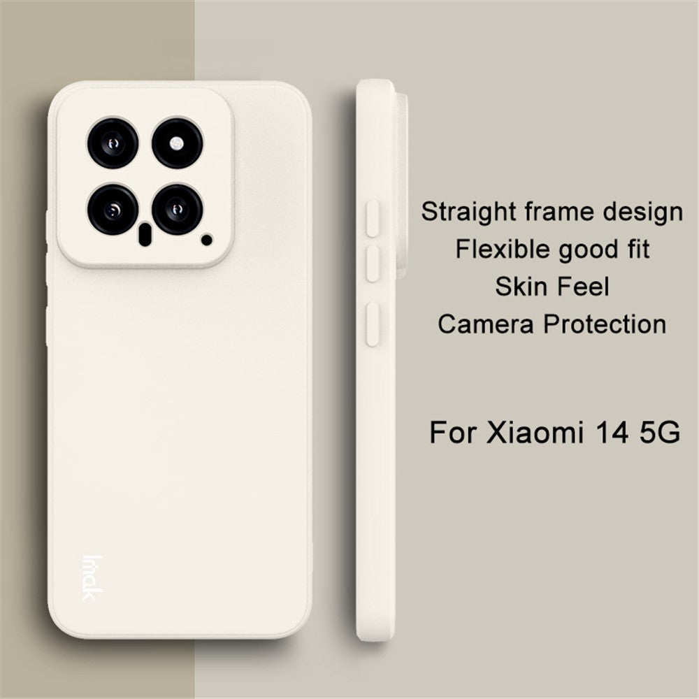 IMAK UC-4 Series for Xiaomi 14 Case Straight Edge Flexible TPU Phone Back Cover