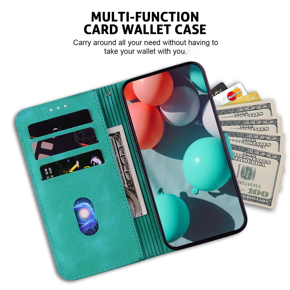 Galaxy S24 Leder-Wallet-Hülle – Mit Prägung & Ständer