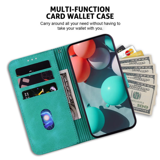 Galaxy S24 Leder-Wallet-Hülle – Mit Prägung & Ständer