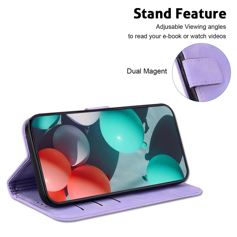 Galaxy S24 Plus Leder-Wallet-Hülle – Mit Prägung & Ständer