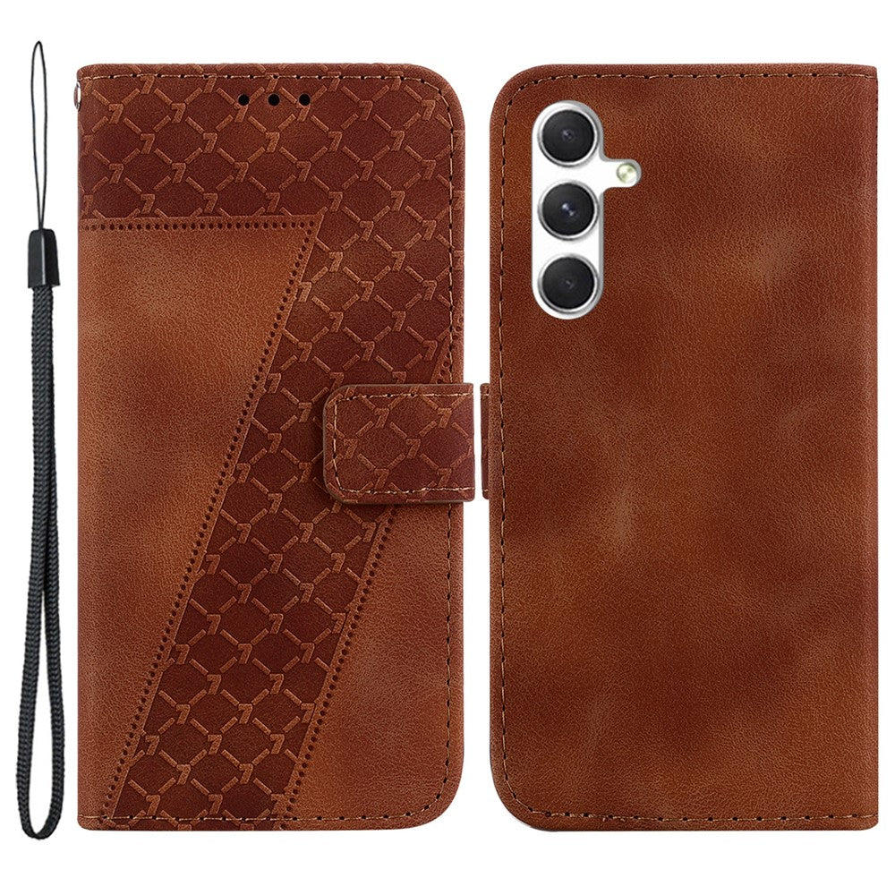 Galaxy S24 Plus Leder-Wallet-Hülle – Mit Prägung & Ständer