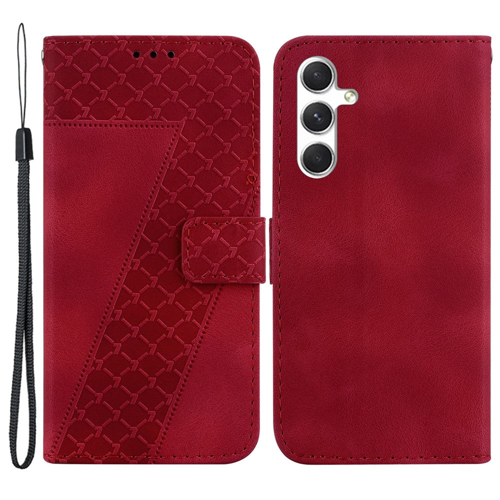 Galaxy S24 Plus Leder-Wallet-Hülle – Mit Prägung & Ständer