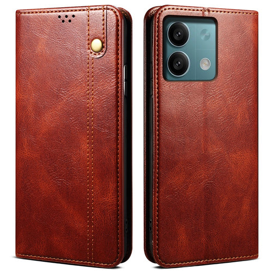 Xiaomi Redmi Note 13 5G Wallet-Handyhülle – PU-Leder Crazy Horse