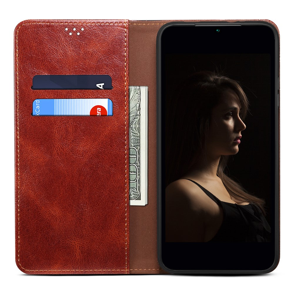 For Xiaomi Redmi Note 13 5G Case PU Leather Crazy Horse Wallet Mobile Phone Cover