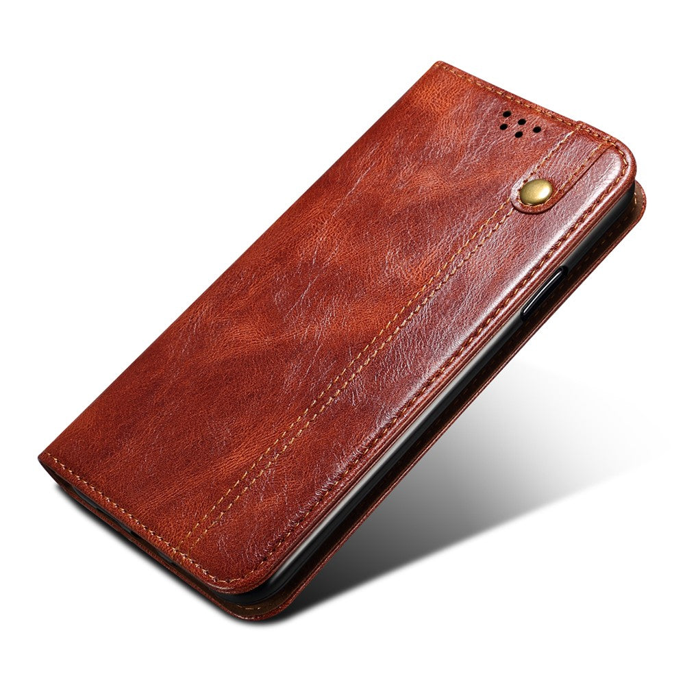 For Xiaomi Redmi Note 13 5G Case PU Leather Crazy Horse Wallet Mobile Phone Cover