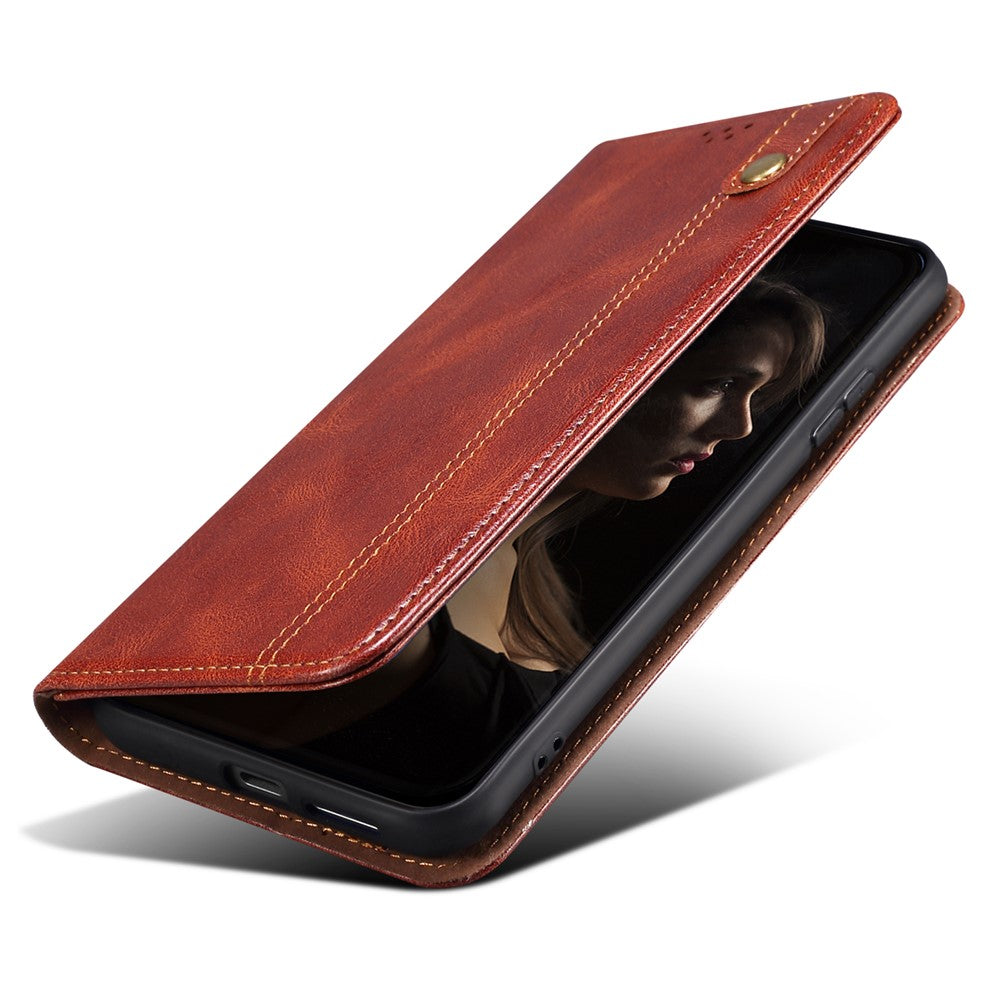 For Xiaomi Redmi Note 13 5G Case PU Leather Crazy Horse Wallet Mobile Phone Cover