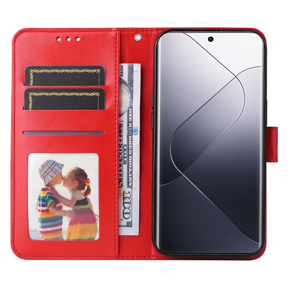 For Xiaomi 14 Pro Case PU Leather Stand Wallet Sunflower Pattern Phone Cover