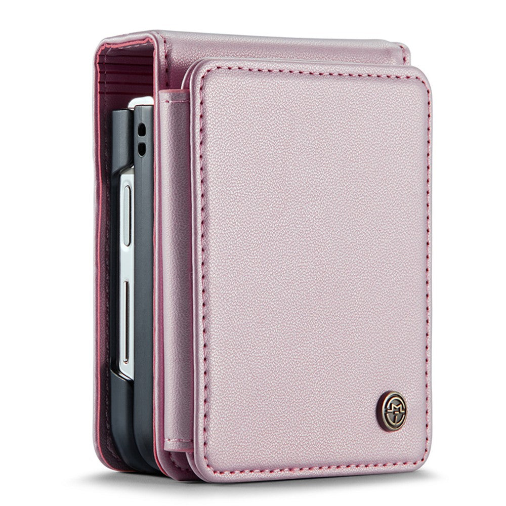 For Samsung Galaxy Z Flip5 5G Phone Case CASEME C22 Leather Back Cover with RFID Blocking Card Slots