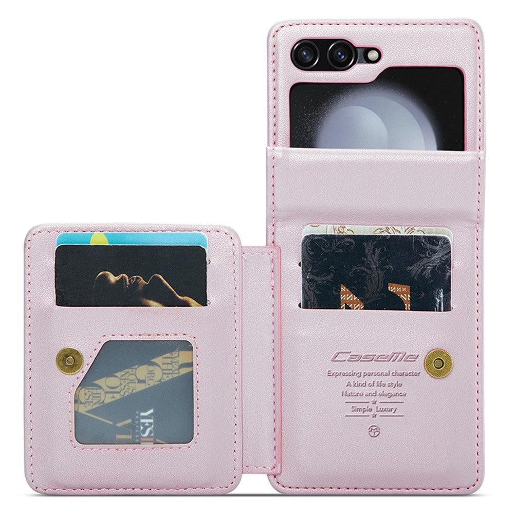 For Samsung Galaxy Z Flip5 5G Phone Case CASEME C22 Leather Back Cover with RFID Blocking Card Slots