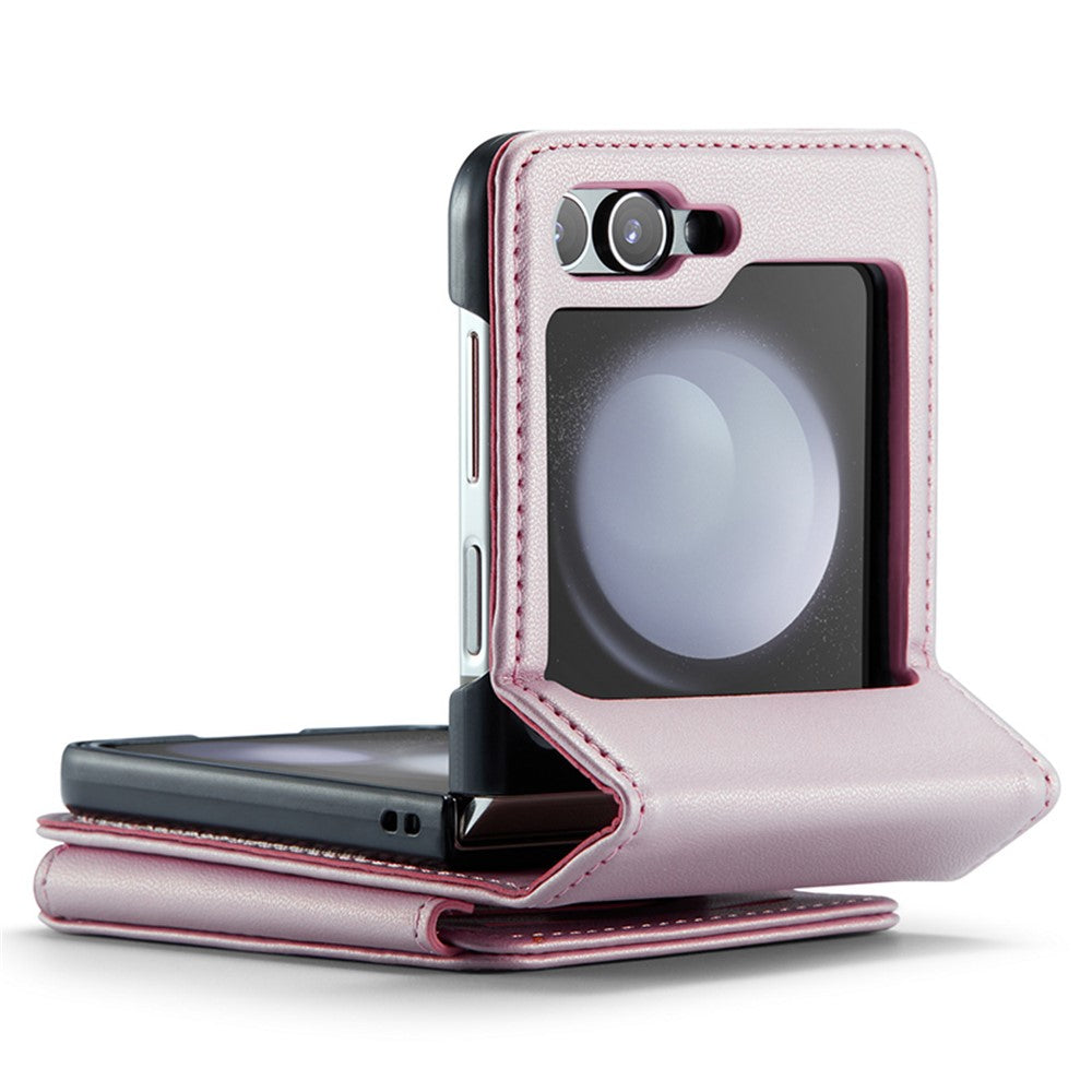 For Samsung Galaxy Z Flip5 5G Phone Case CASEME C22 Leather Back Cover with RFID Blocking Card Slots