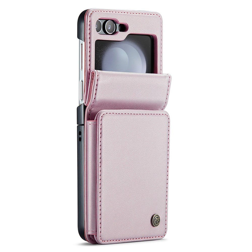 For Samsung Galaxy Z Flip5 5G Phone Case CASEME C22 Leather Back Cover with RFID Blocking Card Slots