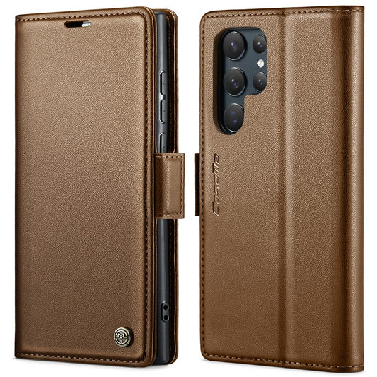 Galaxy S24 Ultra Glänzende Wallet-Hülle – RFID-Schutz & Ständer