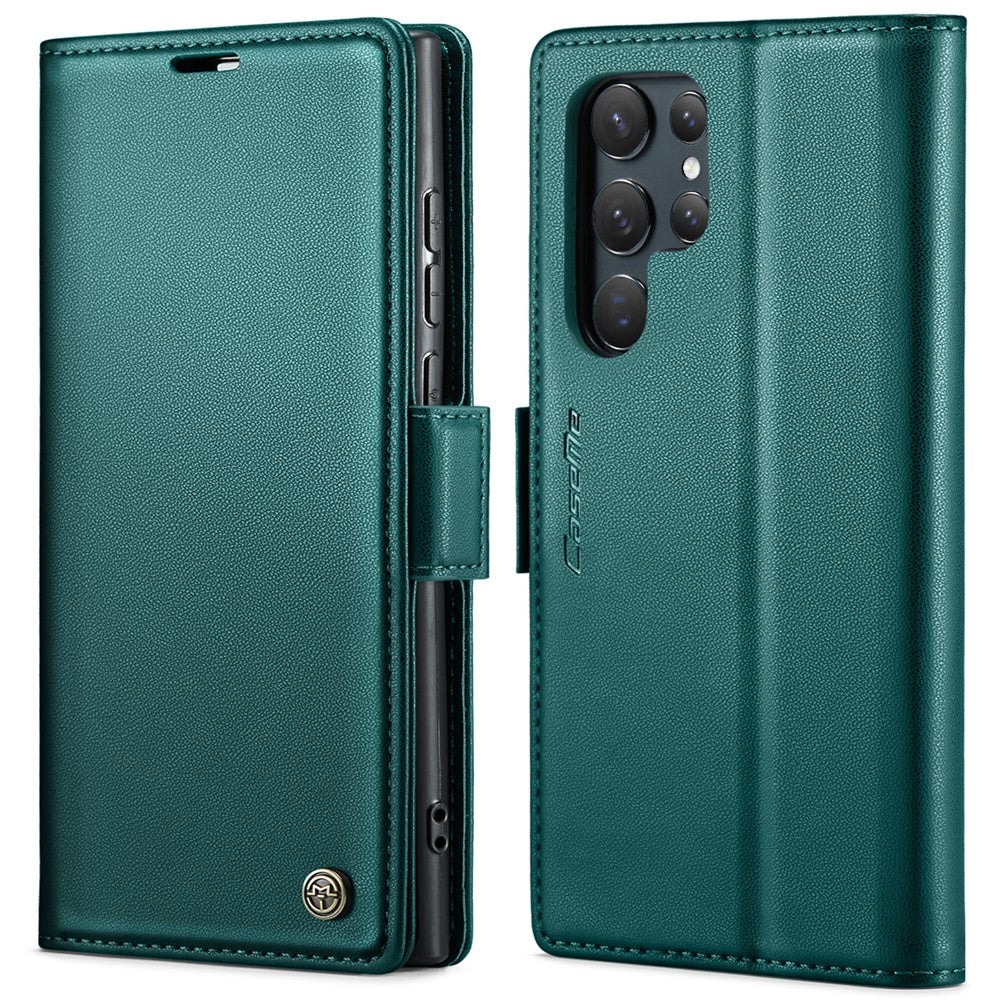 Galaxy S24 Ultra Glänzende Wallet-Hülle – RFID-Schutz & Ständer