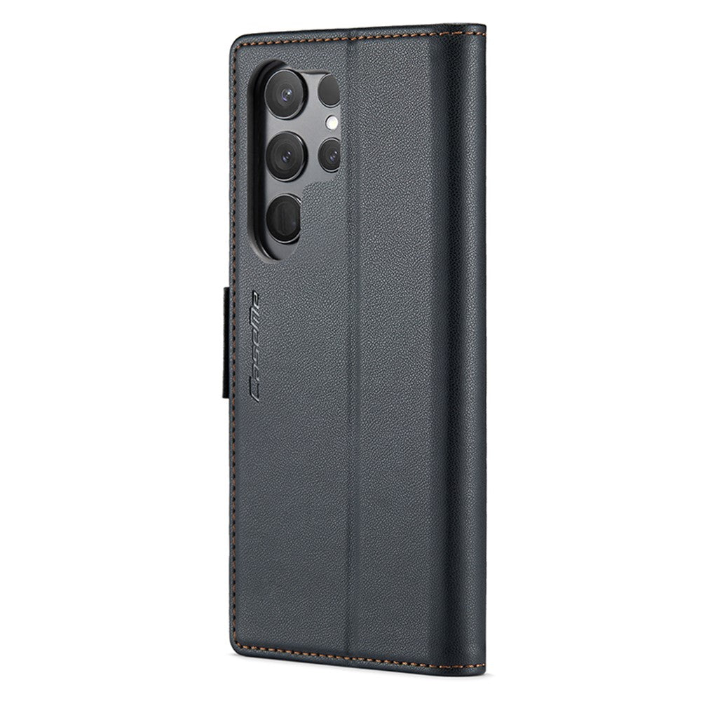 Galaxy S24 Ultra Glänzende Wallet-Hülle – RFID-Schutz & Ständer