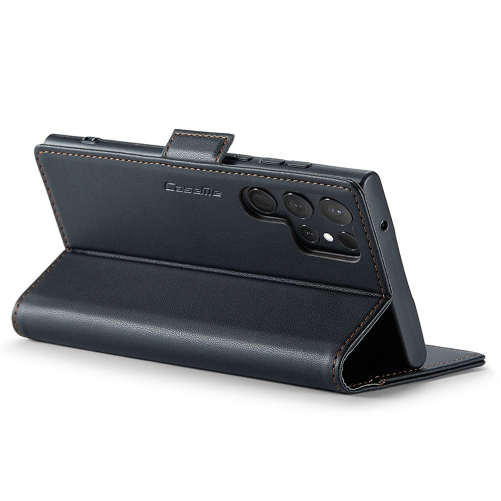 Galaxy S24 Ultra Glänzende Wallet-Hülle – RFID-Schutz & Ständer