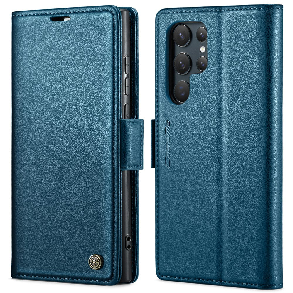 Galaxy S24 Ultra Glänzende Wallet-Hülle – RFID-Schutz & Ständer