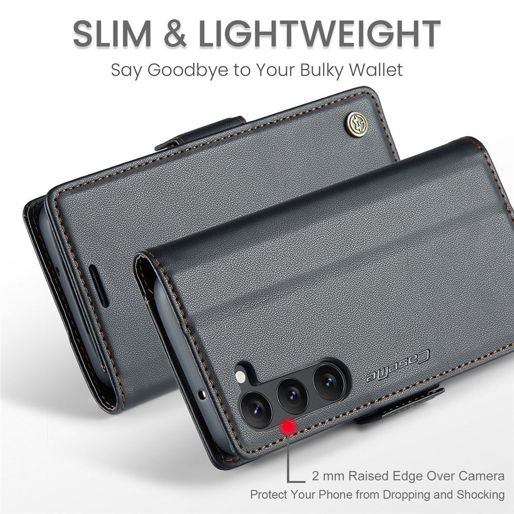 Galaxy S24 Glänzende Wallet-Hülle – RFID-Schutz & Ständer