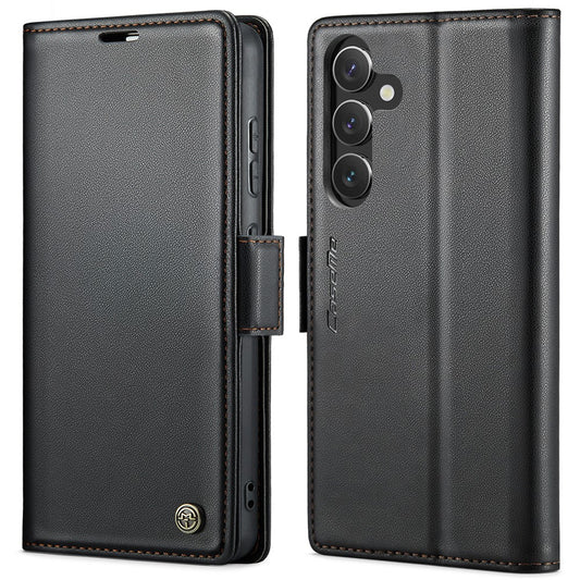 Galaxy S24 Plus Glänzende Wallet-Hülle – RFID-Schutz & Ständer