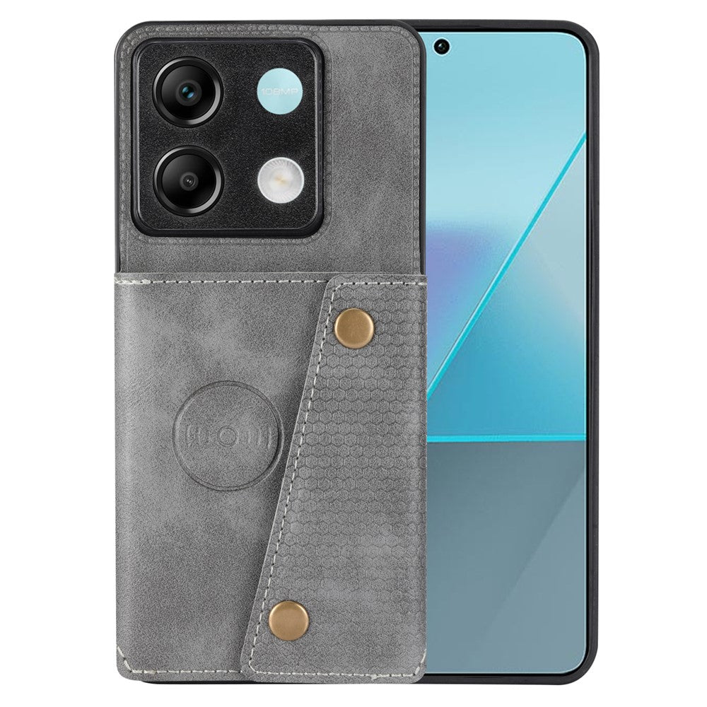 For Xiaomi Redmi Note 13 Pro 5G / Poco X6 5G Case PU Leather + TPU Phone Cover with Card Holder