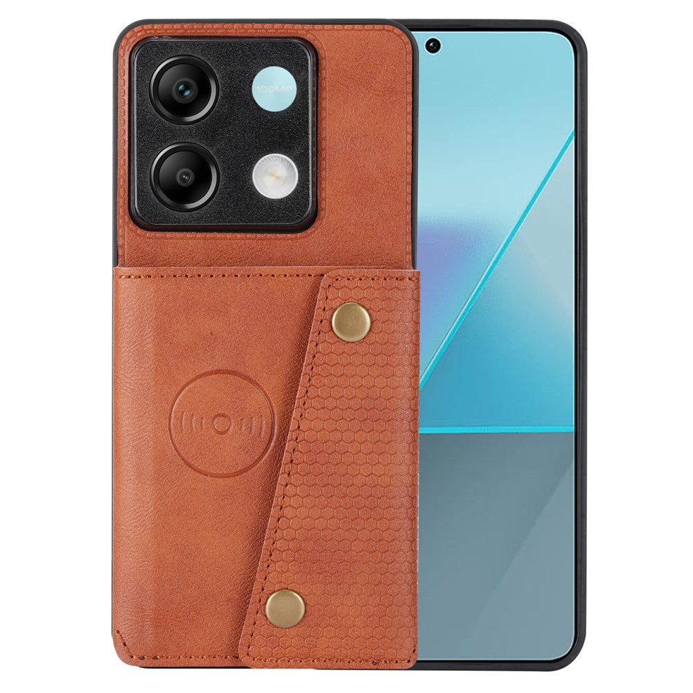 For Xiaomi Redmi Note 13 Pro 5G / Poco X6 5G Case PU Leather + TPU Phone Cover with Card Holder