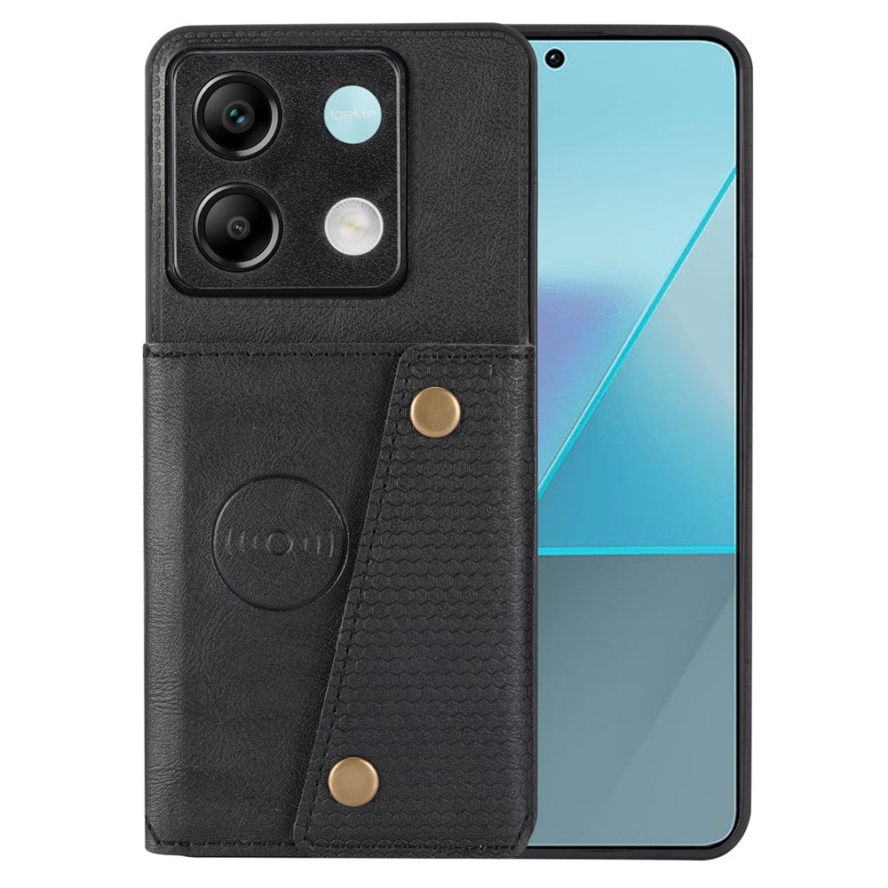 For Xiaomi Redmi Note 13 Pro 5G / Poco X6 5G Case PU Leather + TPU Phone Cover with Card Holder