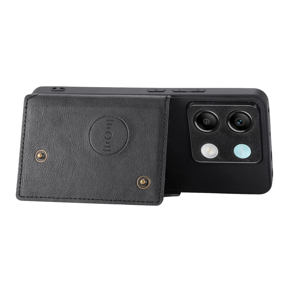 For Xiaomi Redmi Note 13 Pro 5G / Poco X6 5G Case PU Leather + TPU Phone Cover with Card Holder