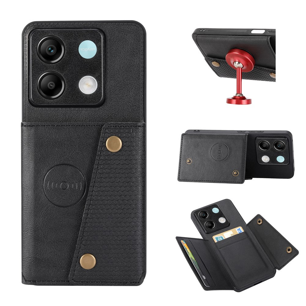 For Xiaomi Redmi Note 13 Pro 5G / Poco X6 5G Case PU Leather + TPU Phone Cover with Card Holder