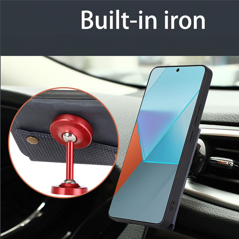 For Xiaomi Redmi Note 13 Pro 5G / Poco X6 5G Case PU Leather + TPU Phone Cover with Card Holder