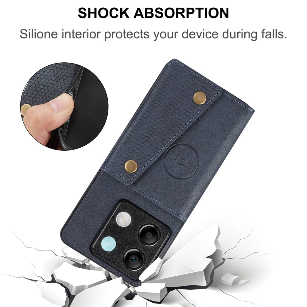 For Xiaomi Redmi Note 13 Pro 5G / Poco X6 5G Case PU Leather + TPU Phone Cover with Card Holder