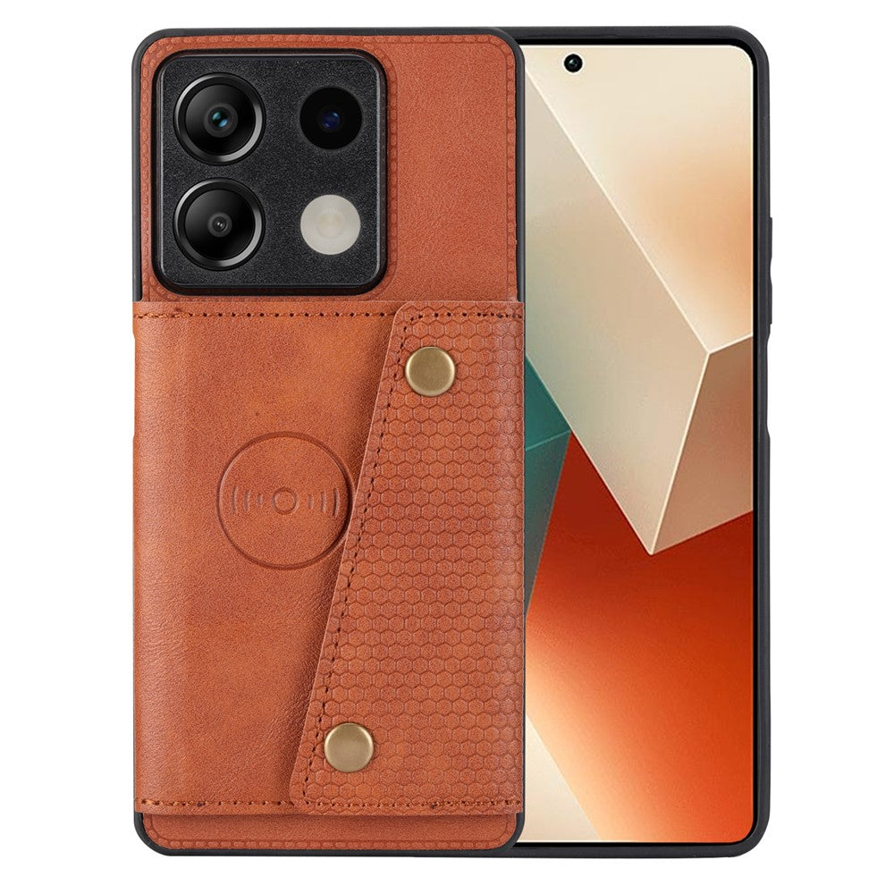 For Xiaomi Redmi Note 13 5G Case PU Leather + TPU Anti-Fall Phone Cover with Card Holder