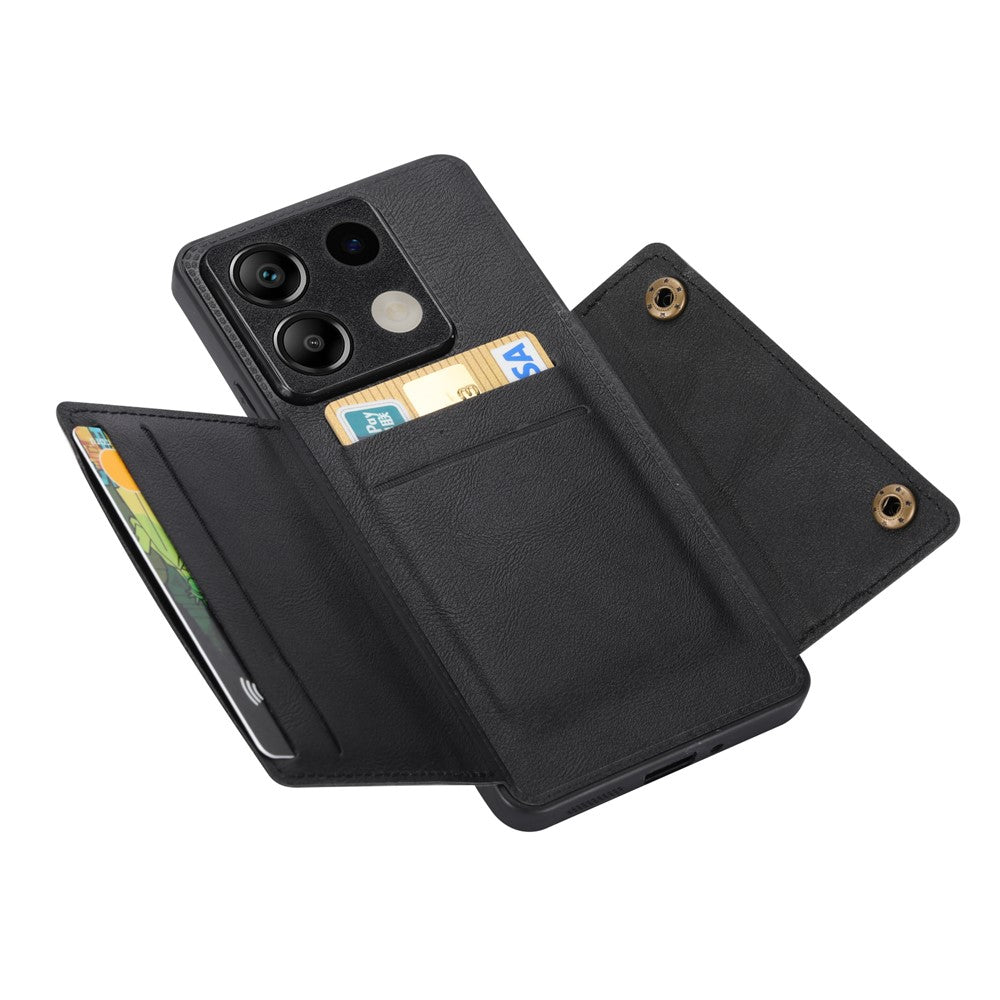 For Xiaomi Redmi Note 13 5G Case PU Leather + TPU Anti-Fall Phone Cover with Card Holder