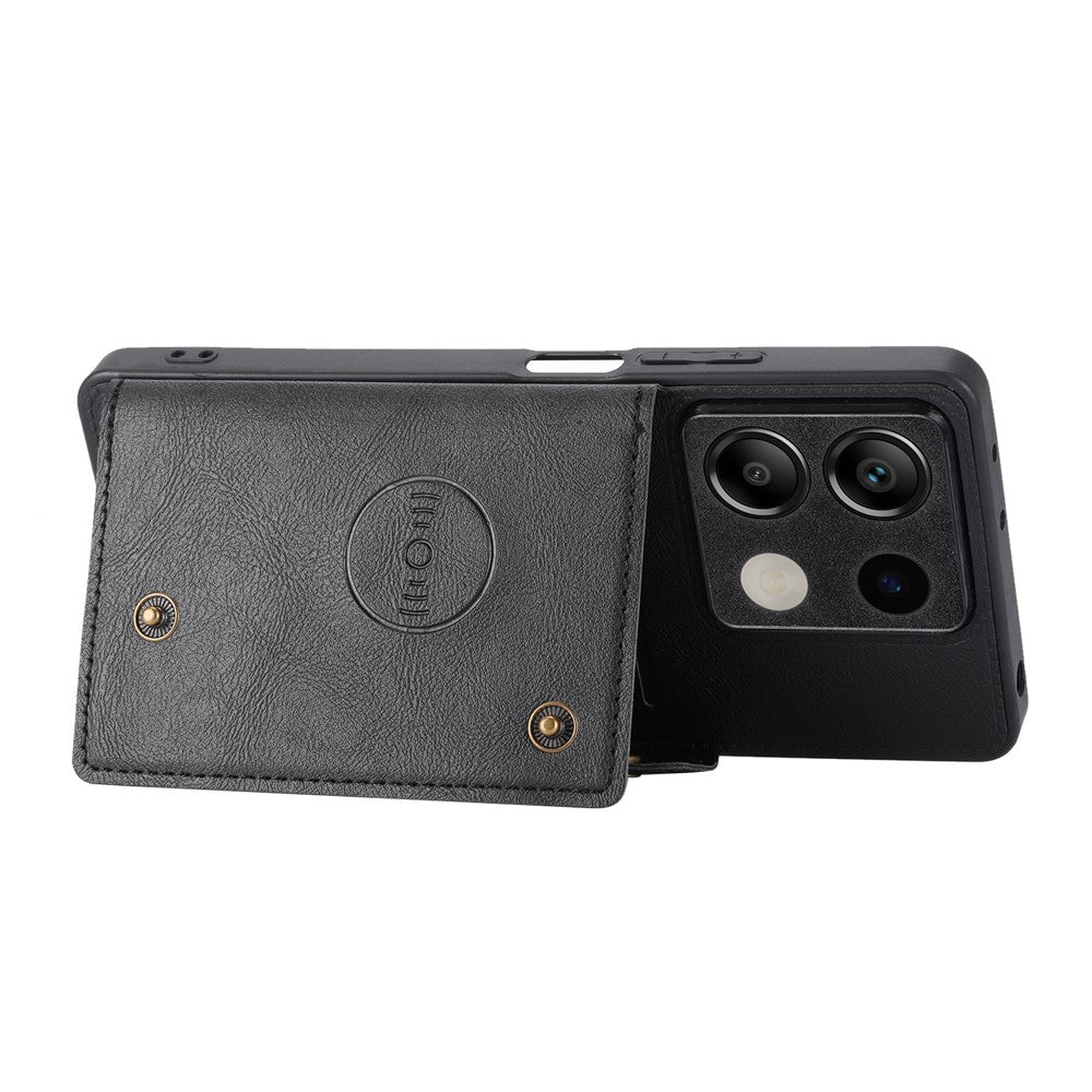 For Xiaomi Redmi Note 13 5G Case PU Leather + TPU Anti-Fall Phone Cover with Card Holder